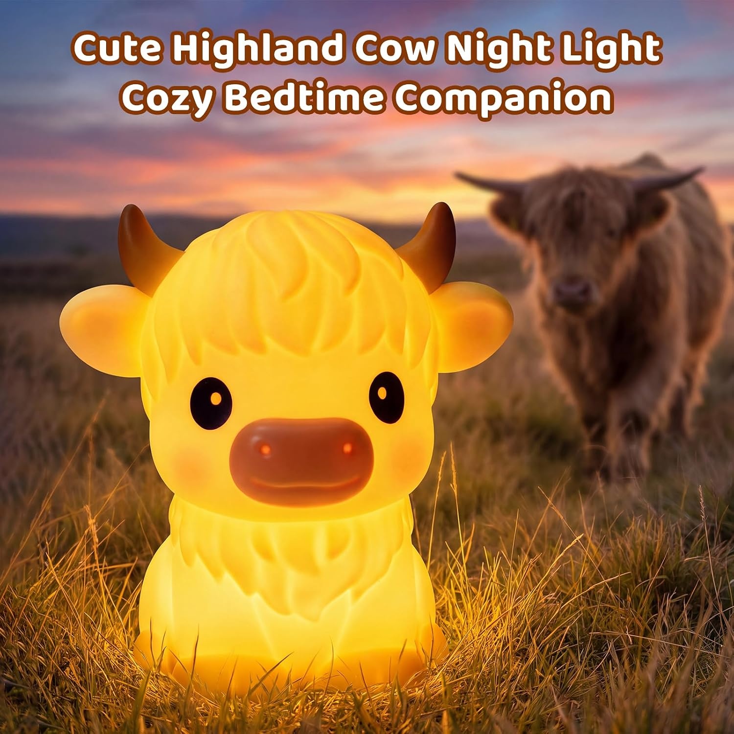 image:imageMewaii Huggwaii Squishy Dinosaur Night Light for Kids BPAFreeBrown
