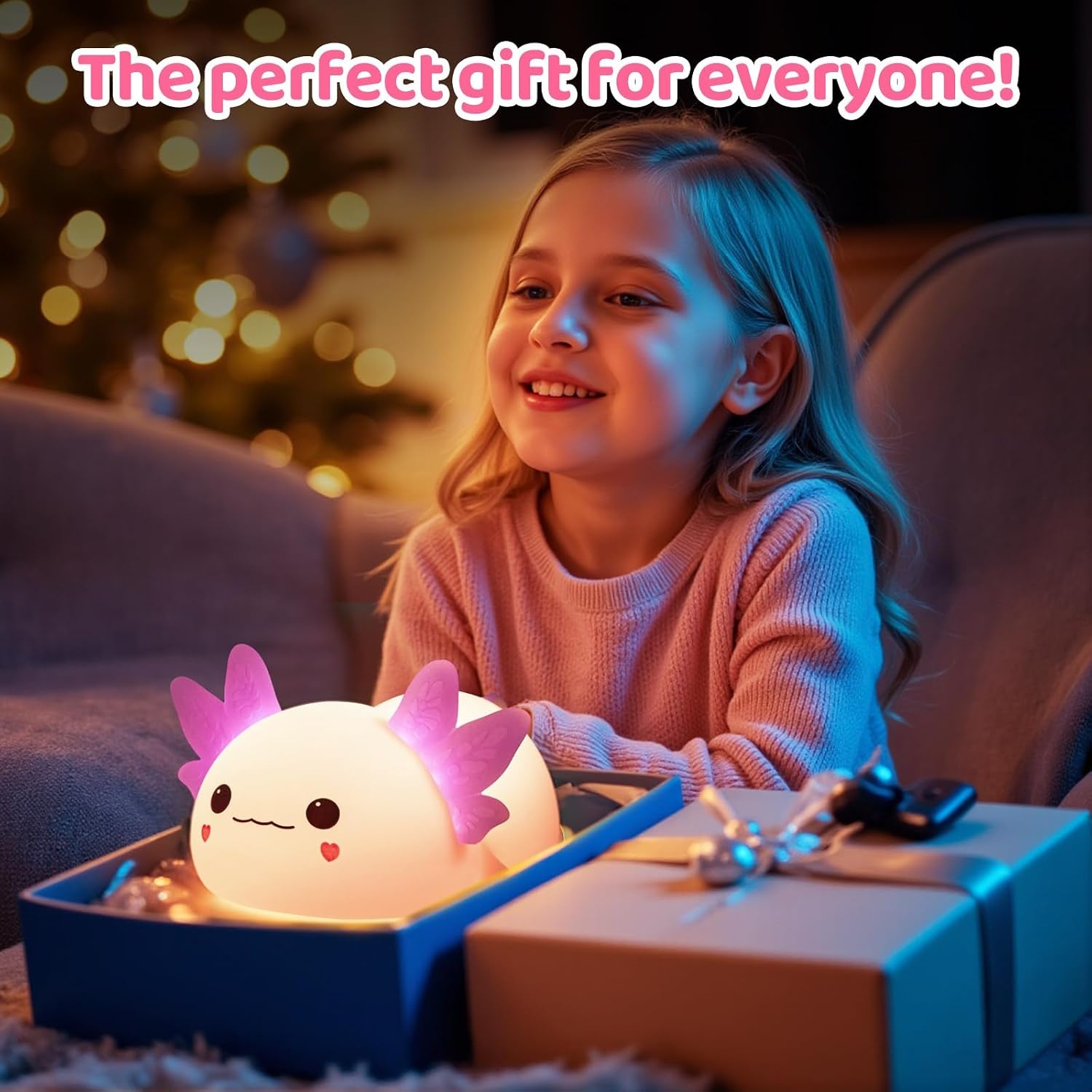 image:imageMewaii Huggwaii Squishy Dinosaur Night Light for Kids BPAFreePink