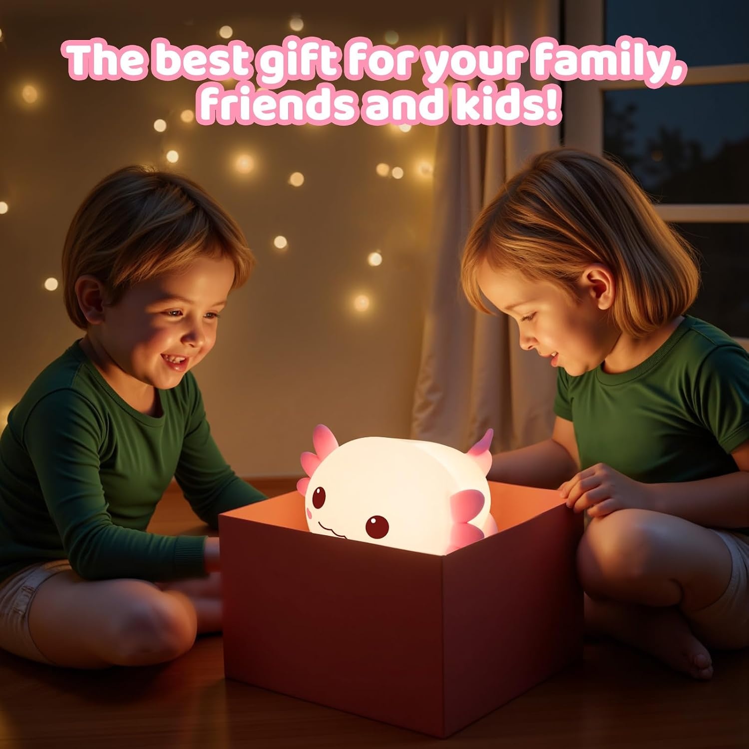 image:imageMewaii Huggwaii Squishy Dinosaur Night Light for Kids BPAFreePink1