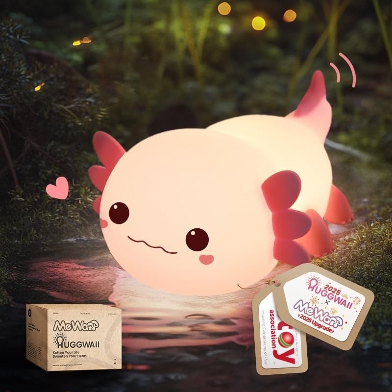 image:imageMewaii Huggwaii Squishy Dinosaur Night Light for Kids BPAFreePink1