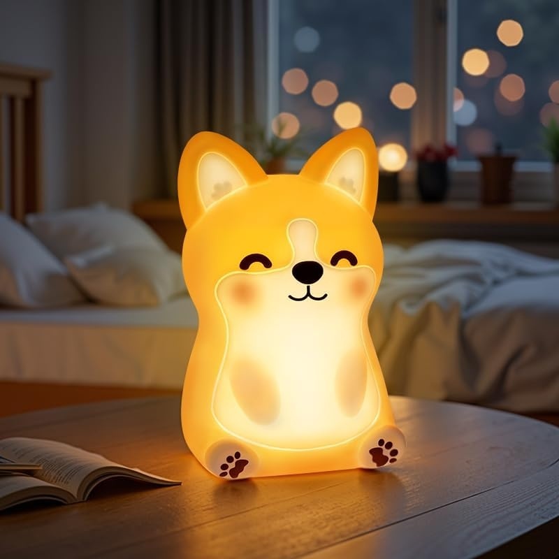 image:imageMewaii Huggwaii Squishy Dinosaur Night Light for Kids BPAFreeyellow and white