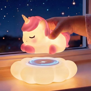 Mewaii Huggwaii Squishy Dinosaur Night Light for Kids, BPA-Free(pink and white)